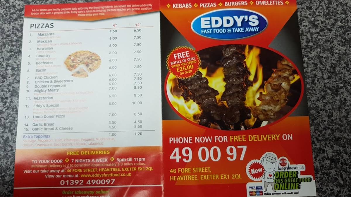 Eddy's меню