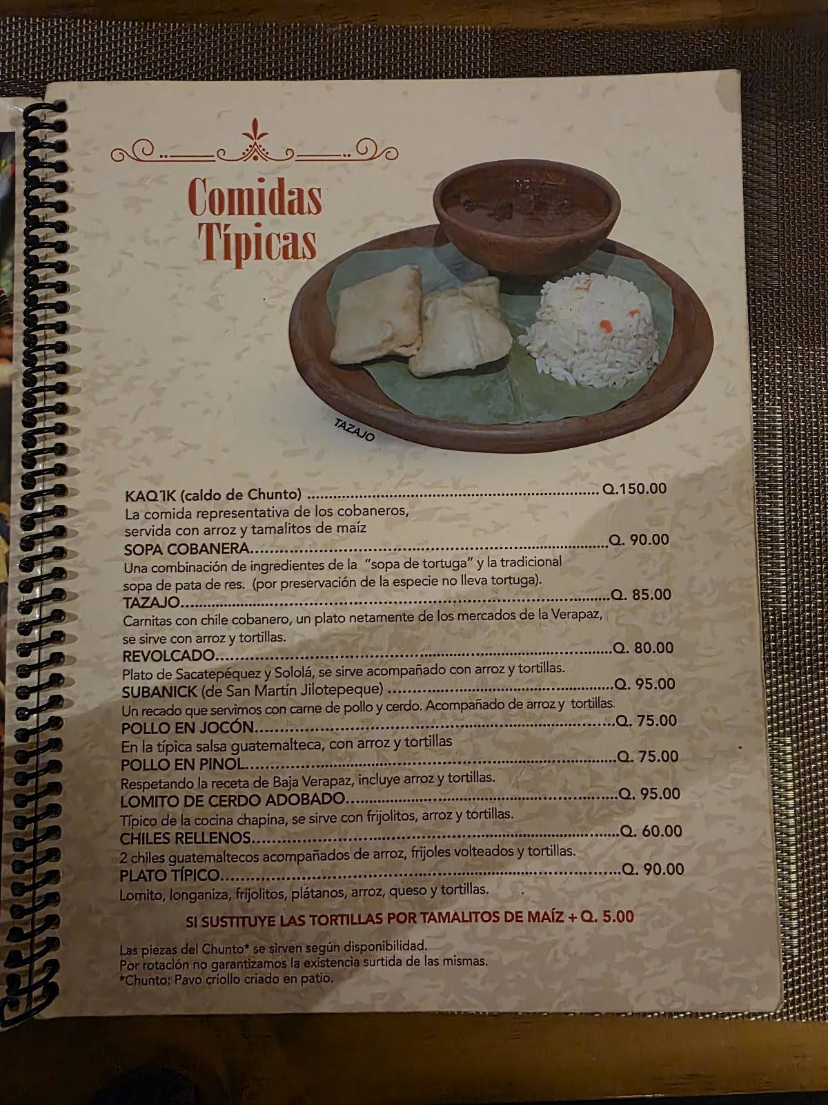 El Peñascal меню