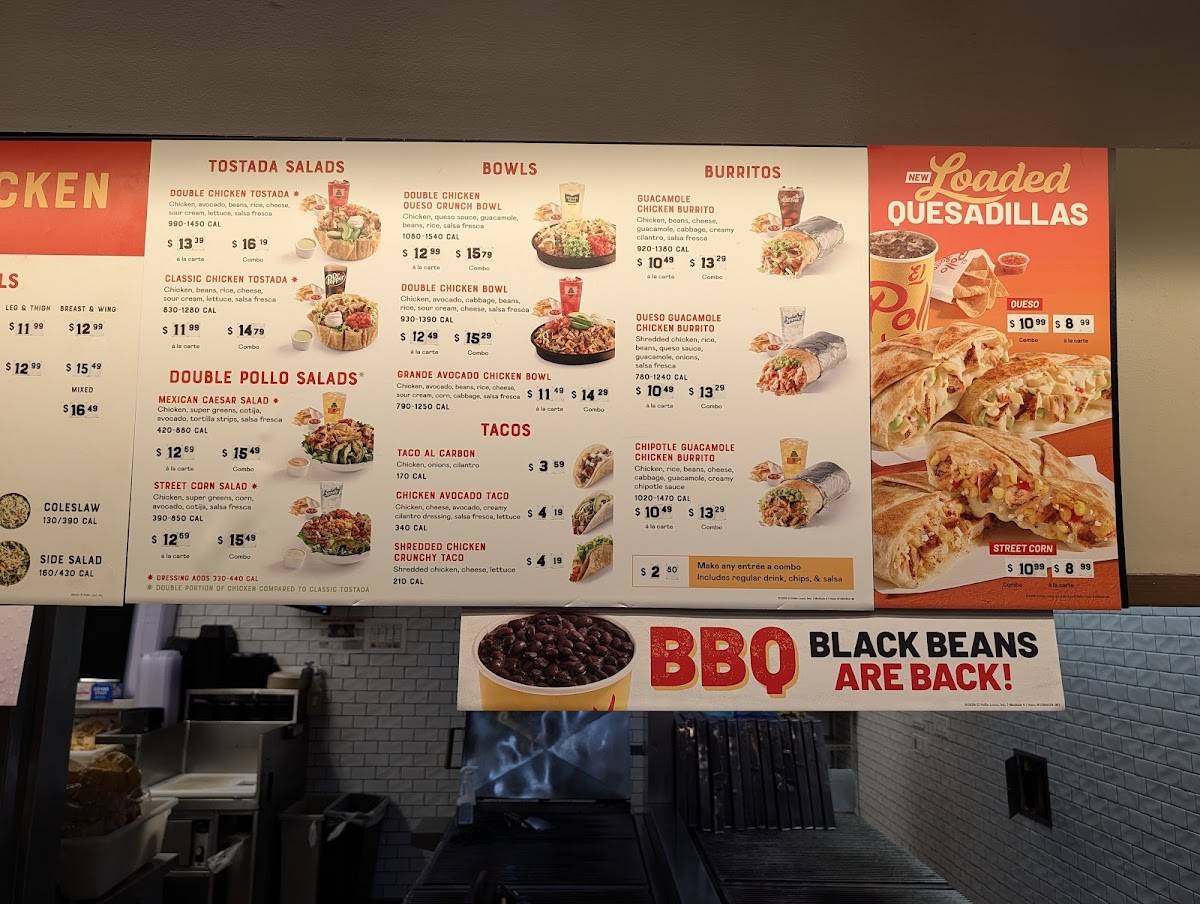 El Pollo Loco меню