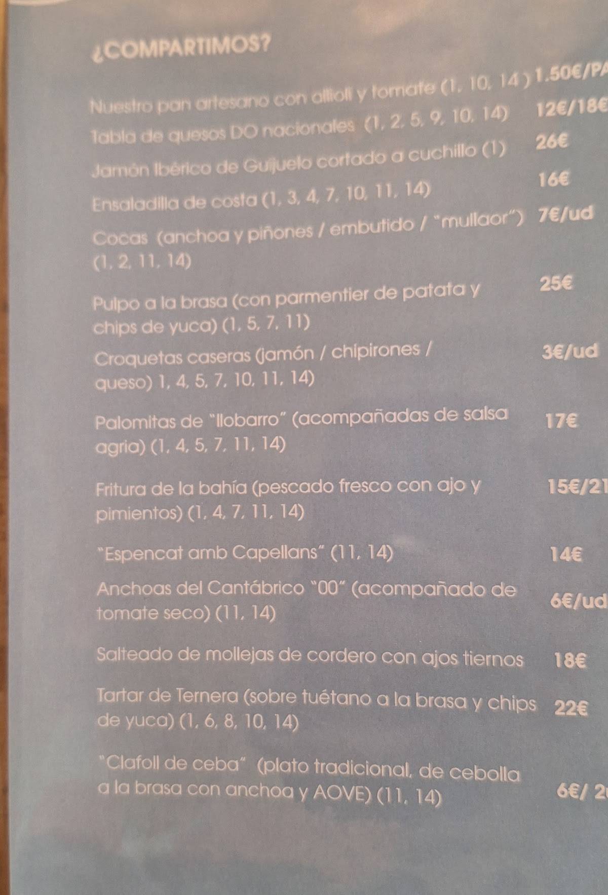 El Rall меню