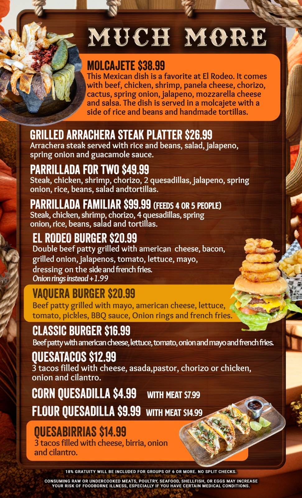 El Rodeo Bar & Grill меню