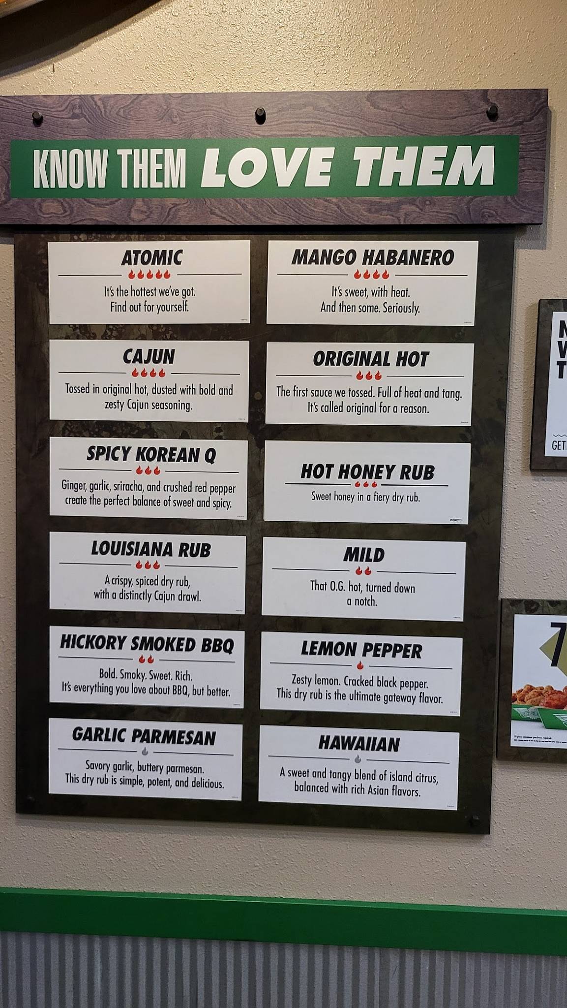 Wingstop меню