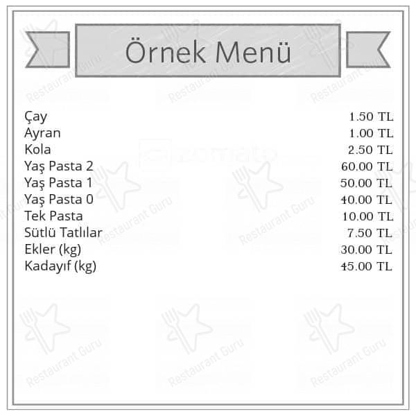 Fındıkzade Pasta & Baklava меню