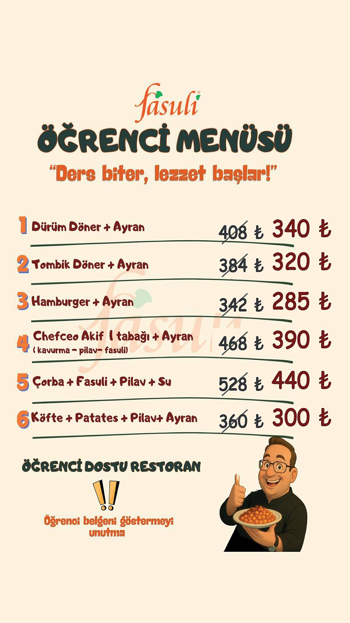 Fasuli Rize меню