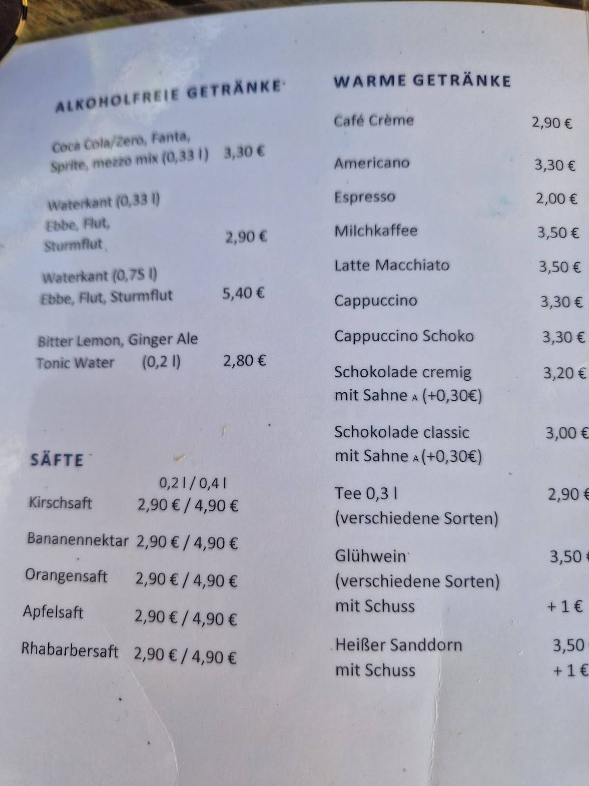 Fischerhütte Rerik меню