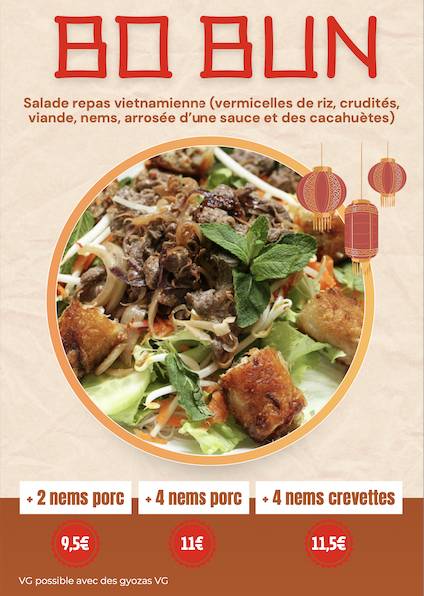 Food truck asiatique Cookooling меню