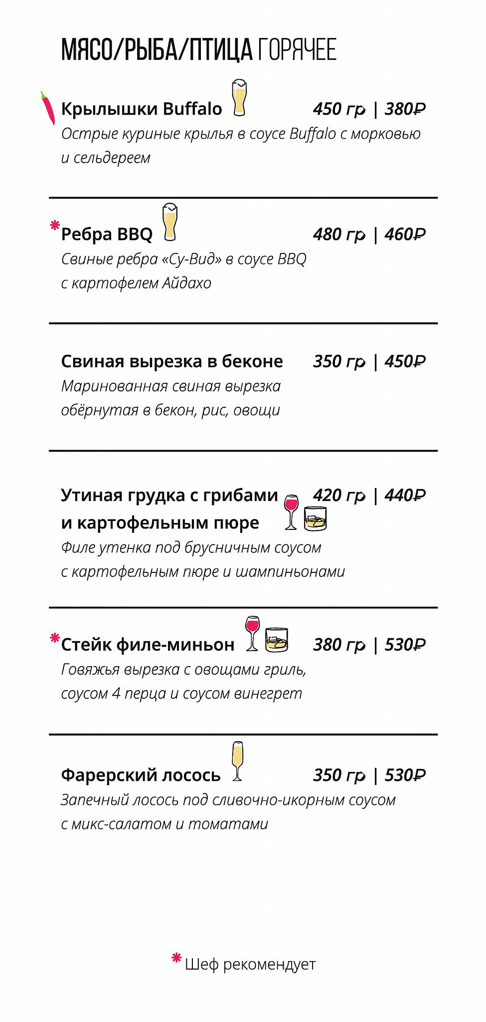 ФоRest меню