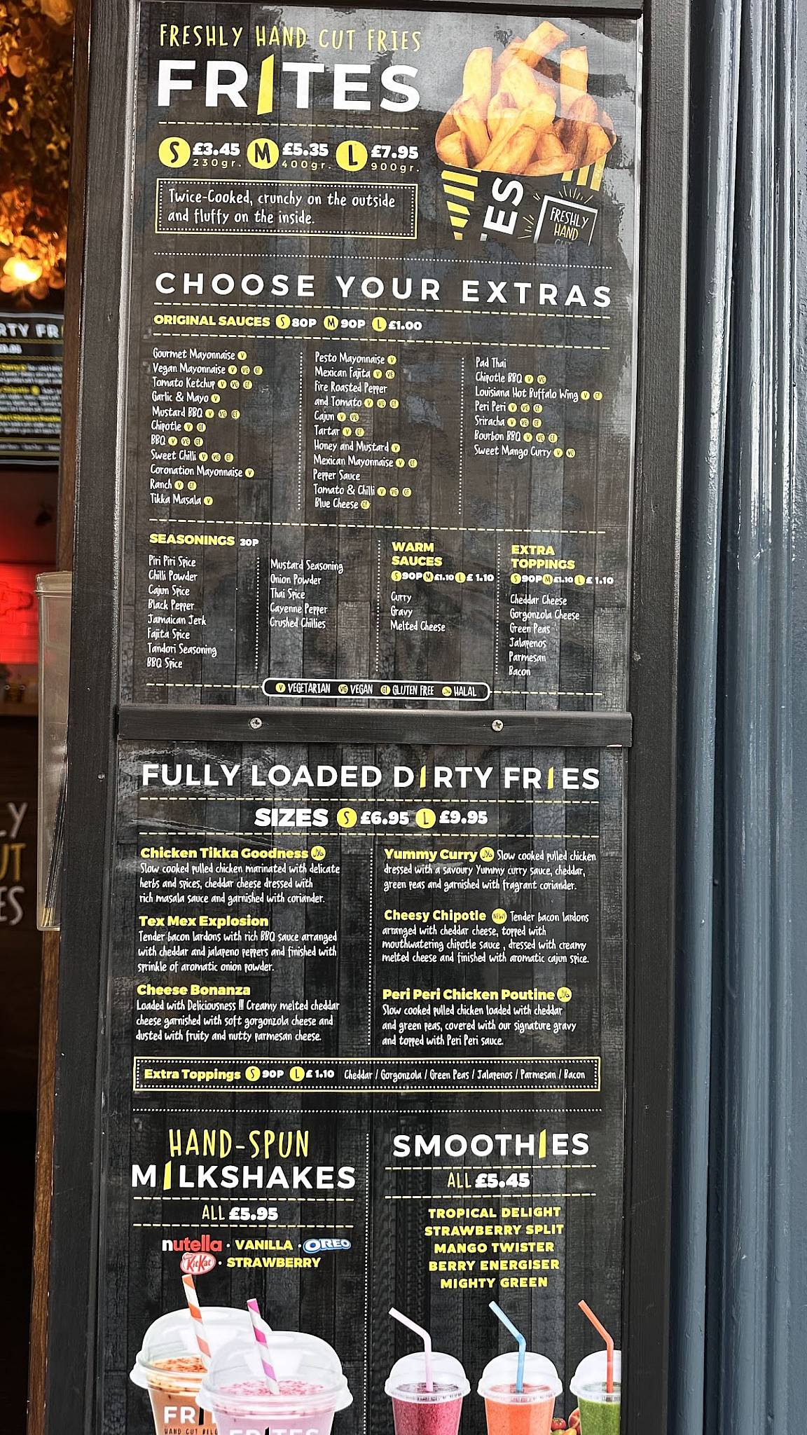 Frites-Lothian Road меню