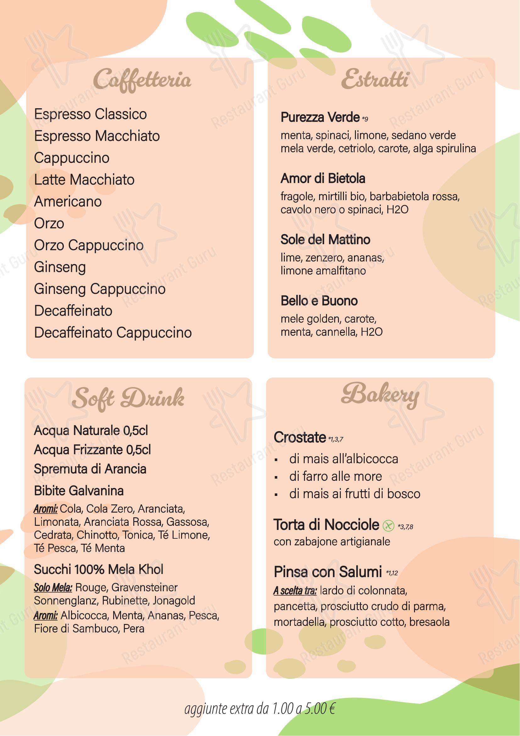 Frutta Rey Boutique & Bistrot в Бра - 菜单