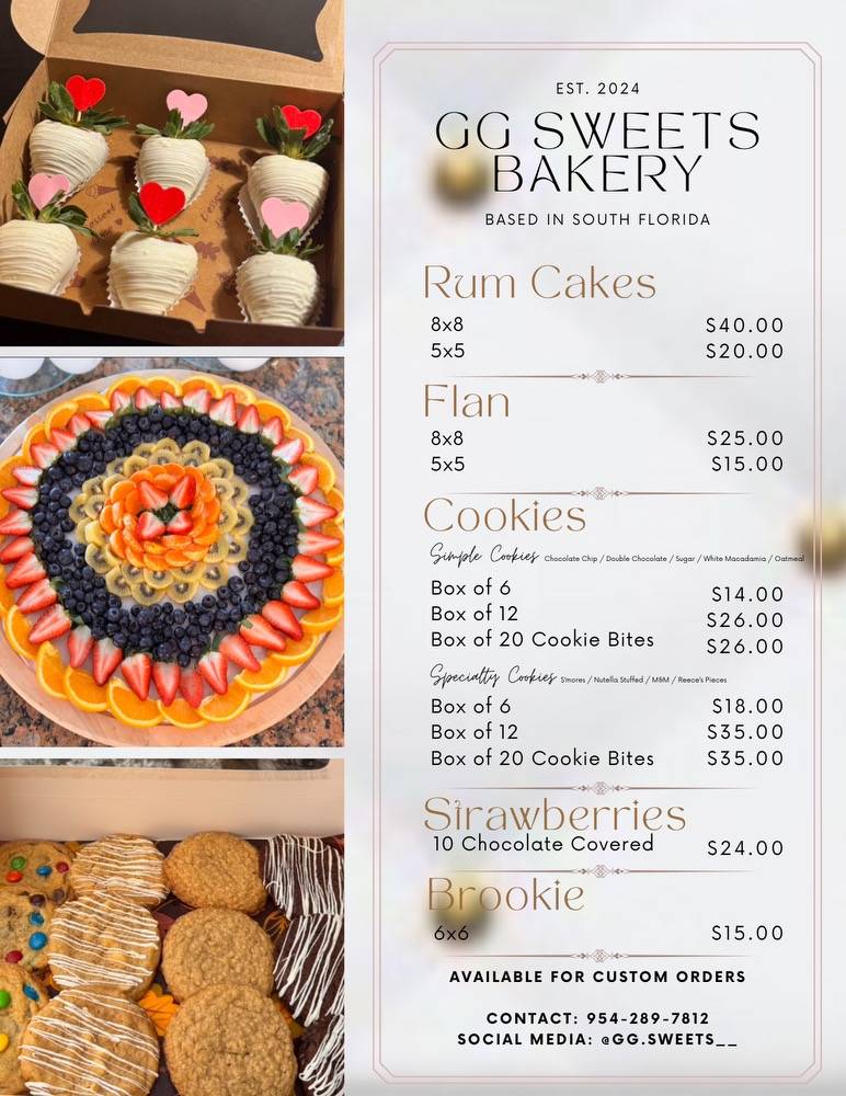 GG Sweets меню