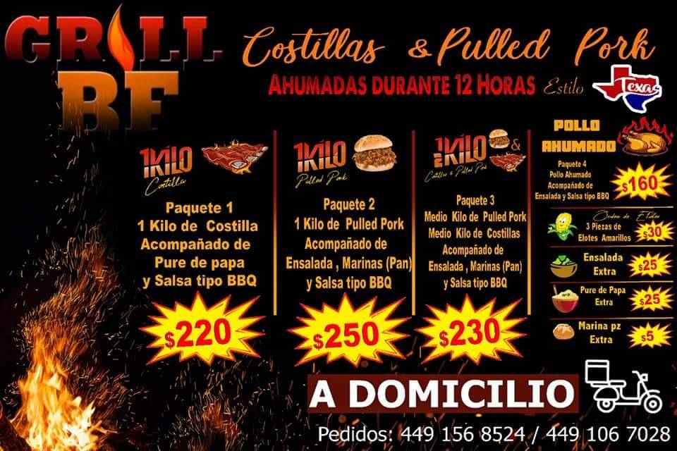 GRILL BF Aguascalientes меню