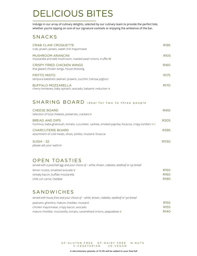 Guild Restaurant меню