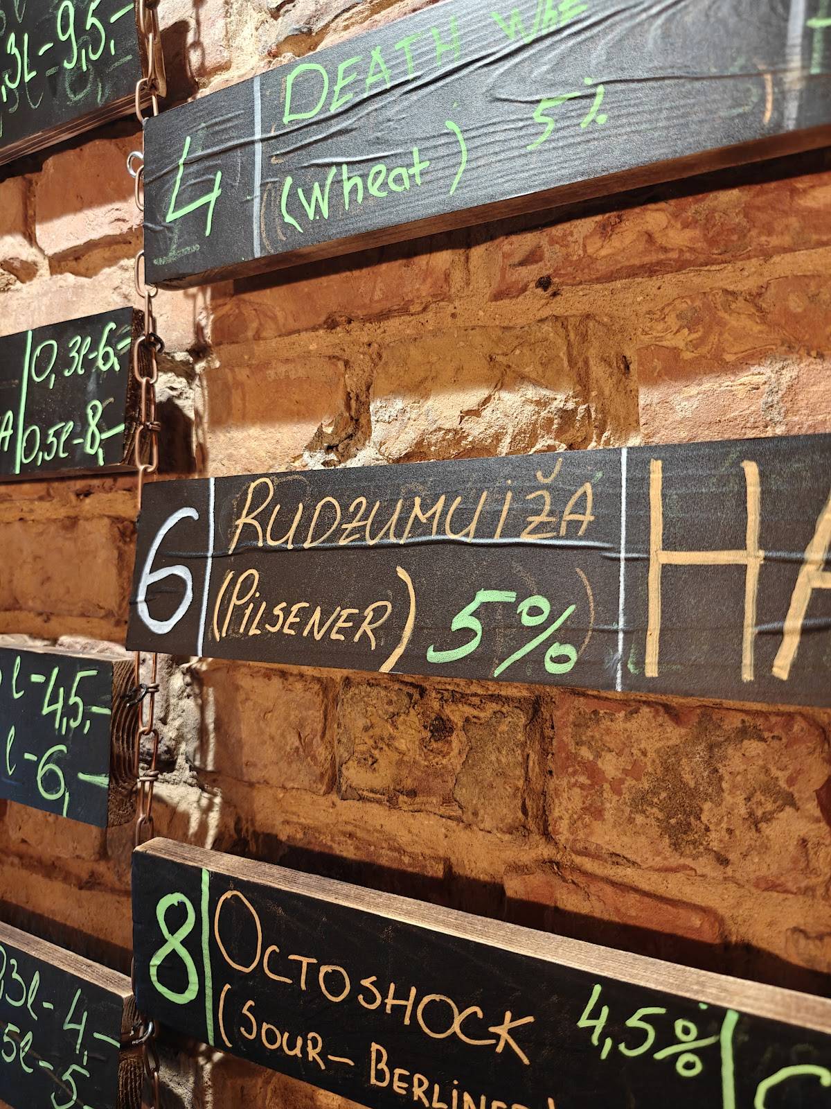HAT brewery Taproom меню