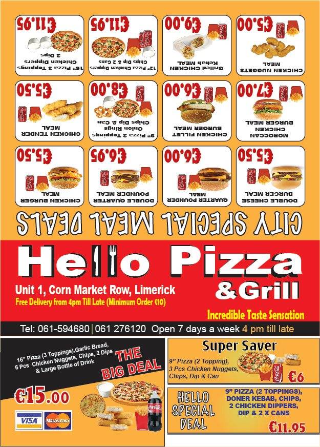 Hello Pizza меню