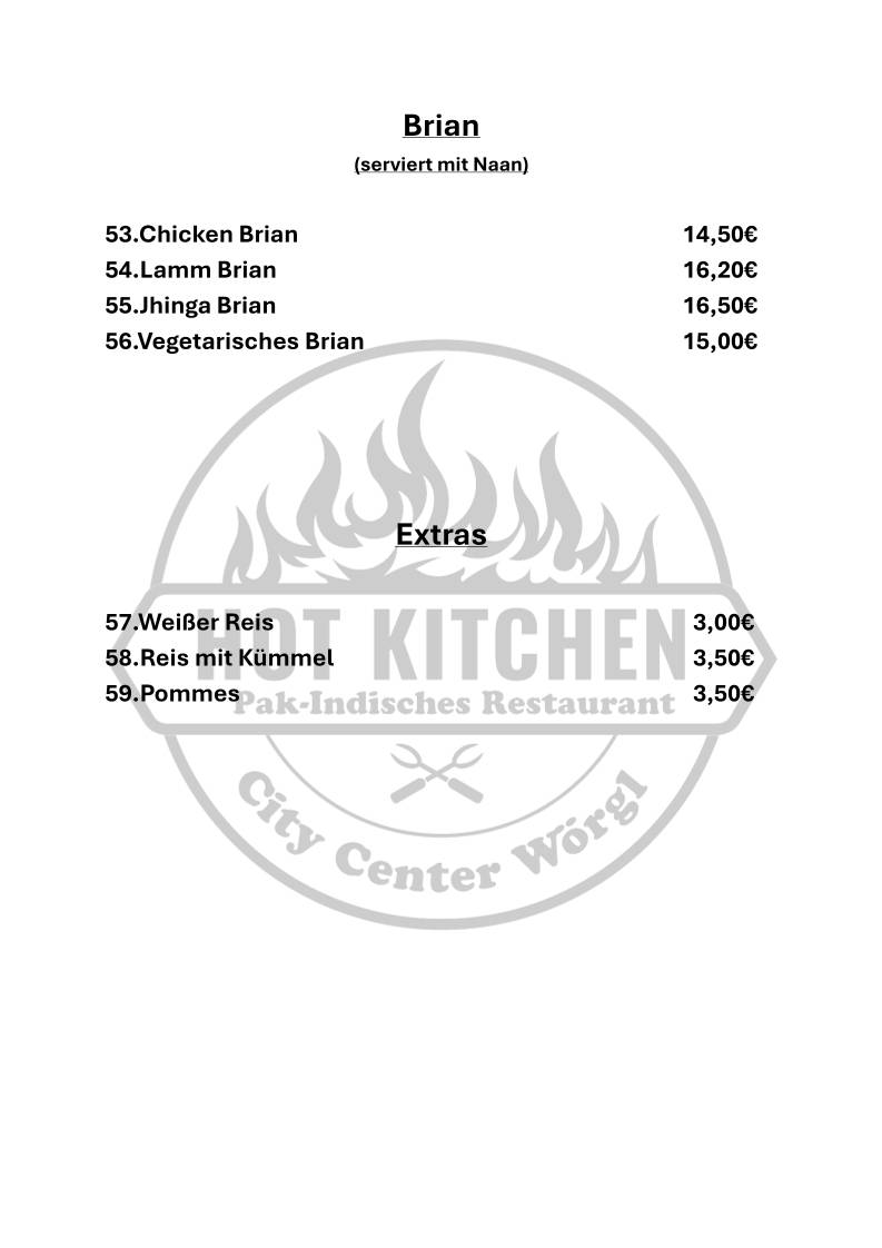 Hot Kitchen меню