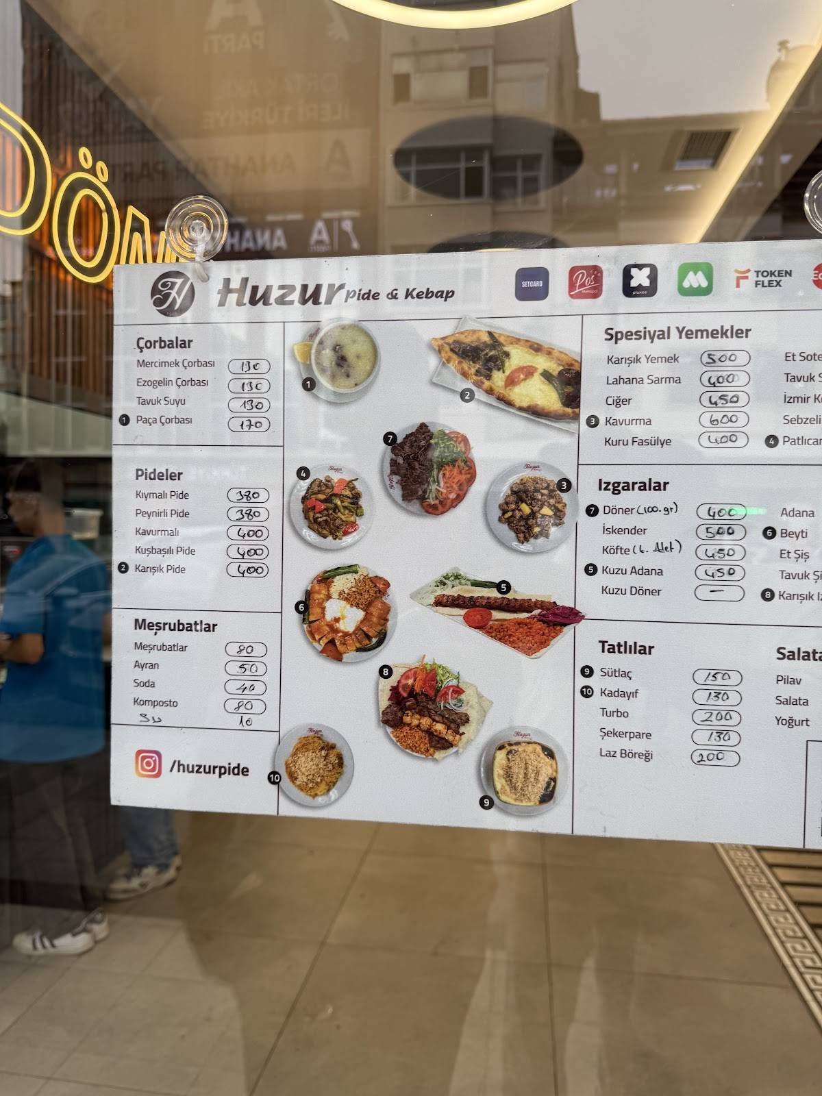 Huzur Pide & Kebap меню