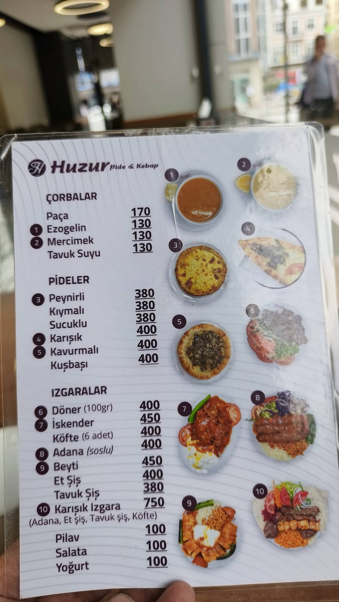 Huzur Pide & Kebap меню