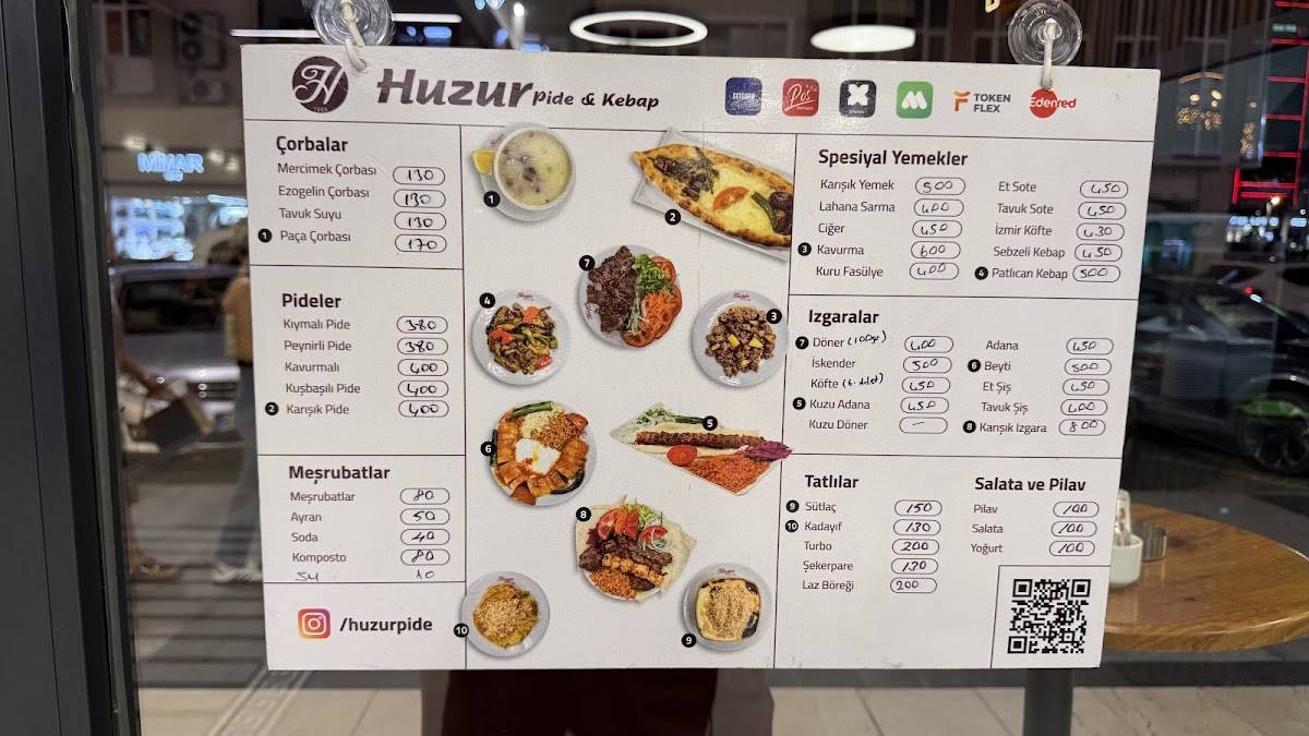 Huzur Pide & Kebap меню