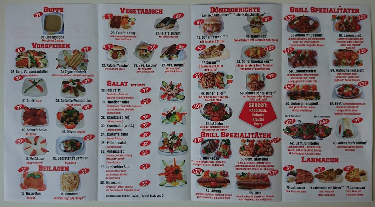 Idol Kebap Haus меню
