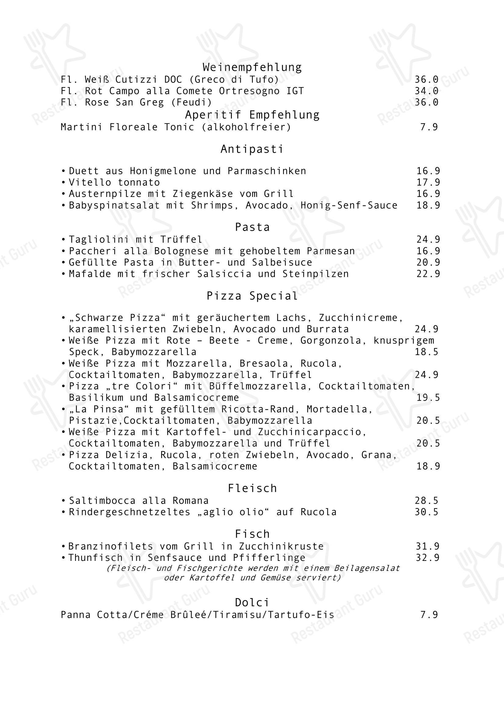 Меню напитков ресторана Il Ritrovo Pizzeria Cucina