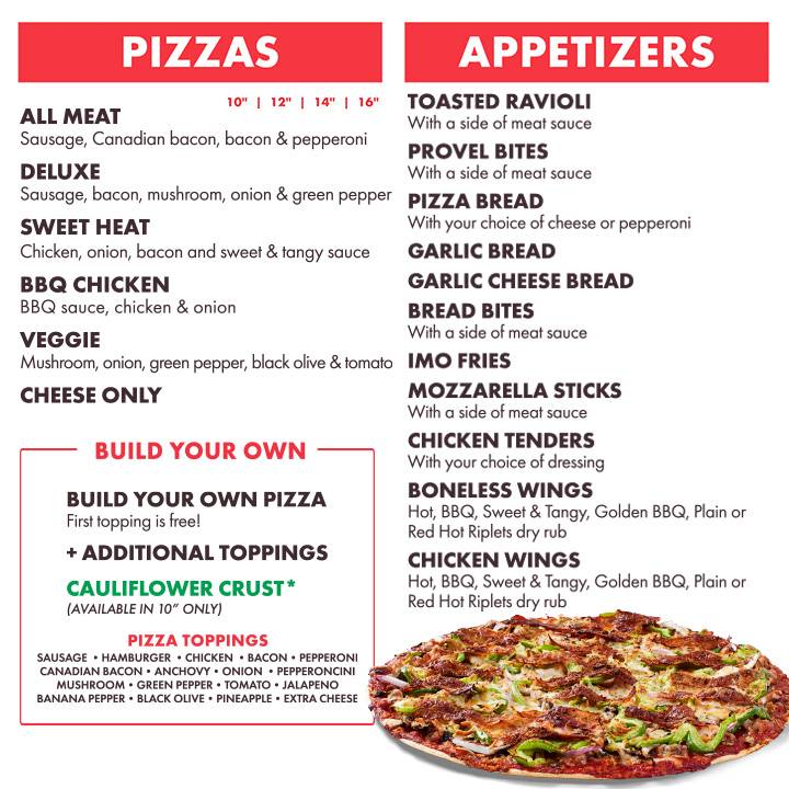 Imo's Pizza меню