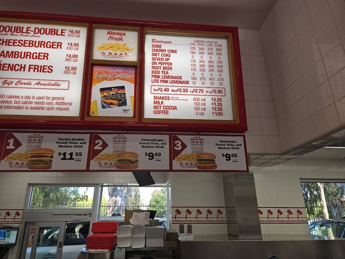 In-N-Out Burger меню