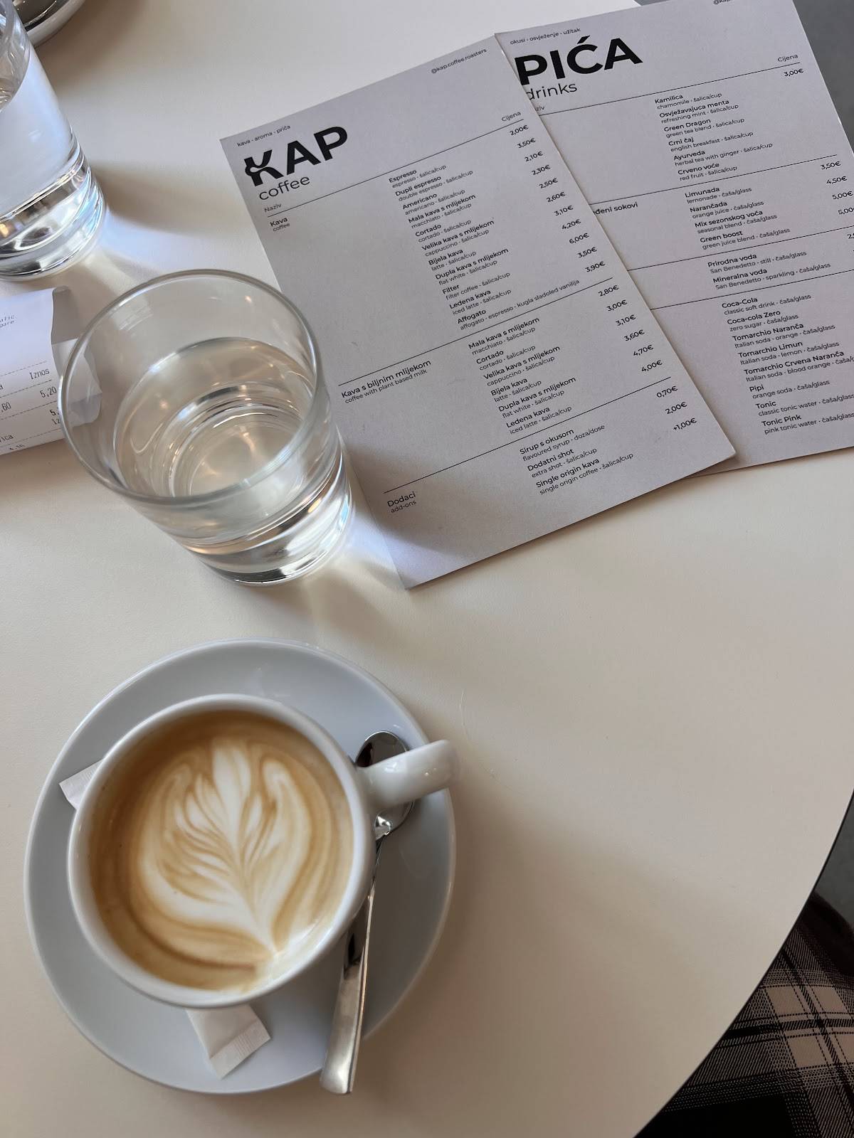 KAP COFFEE меню