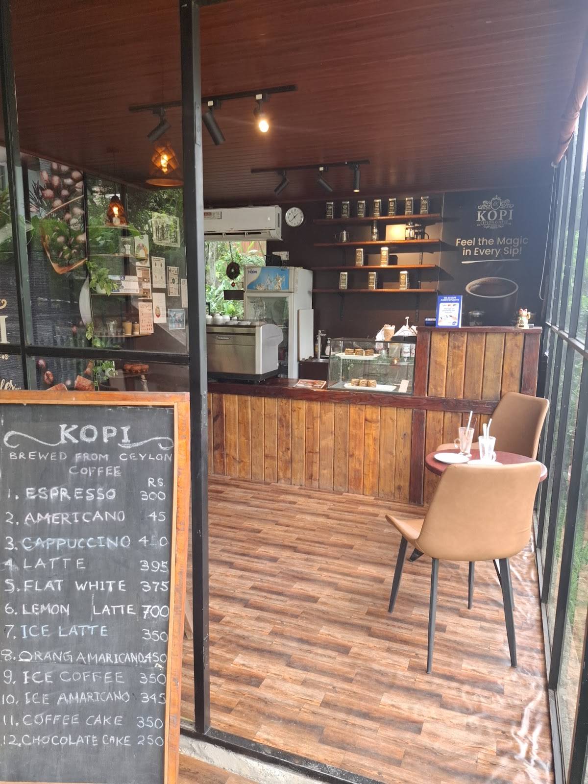 KOPI CEYLON COFFEE SHOP меню