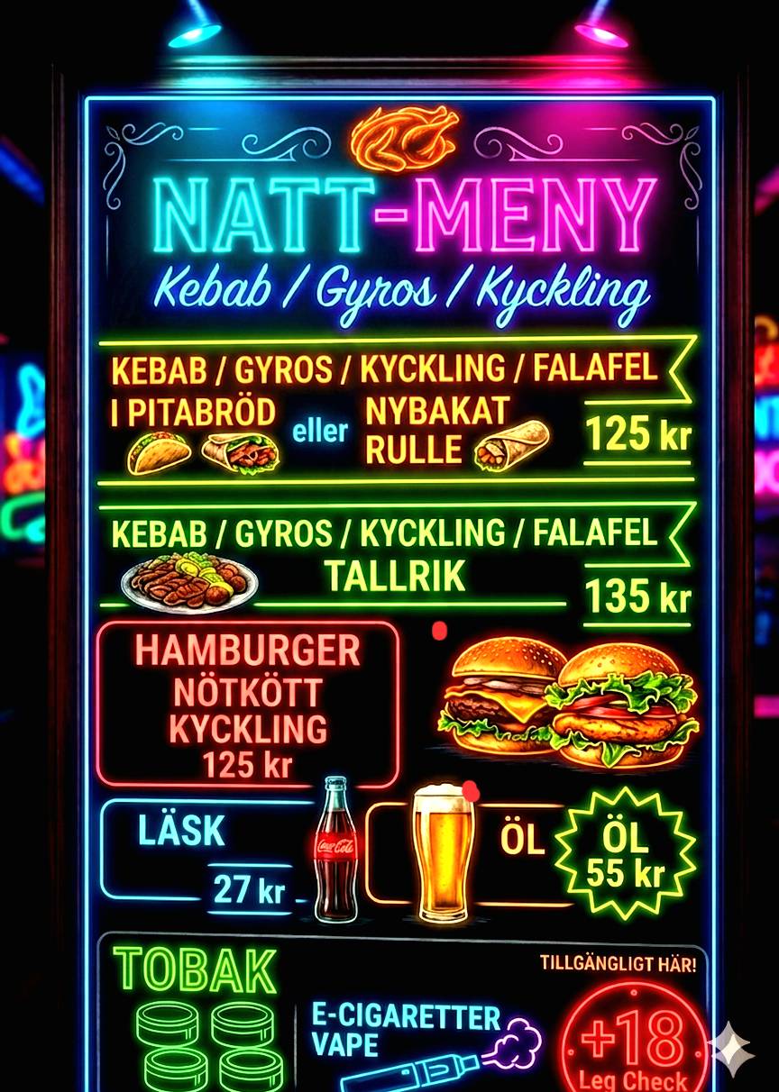Kebabben På Larmgatan Ab меню