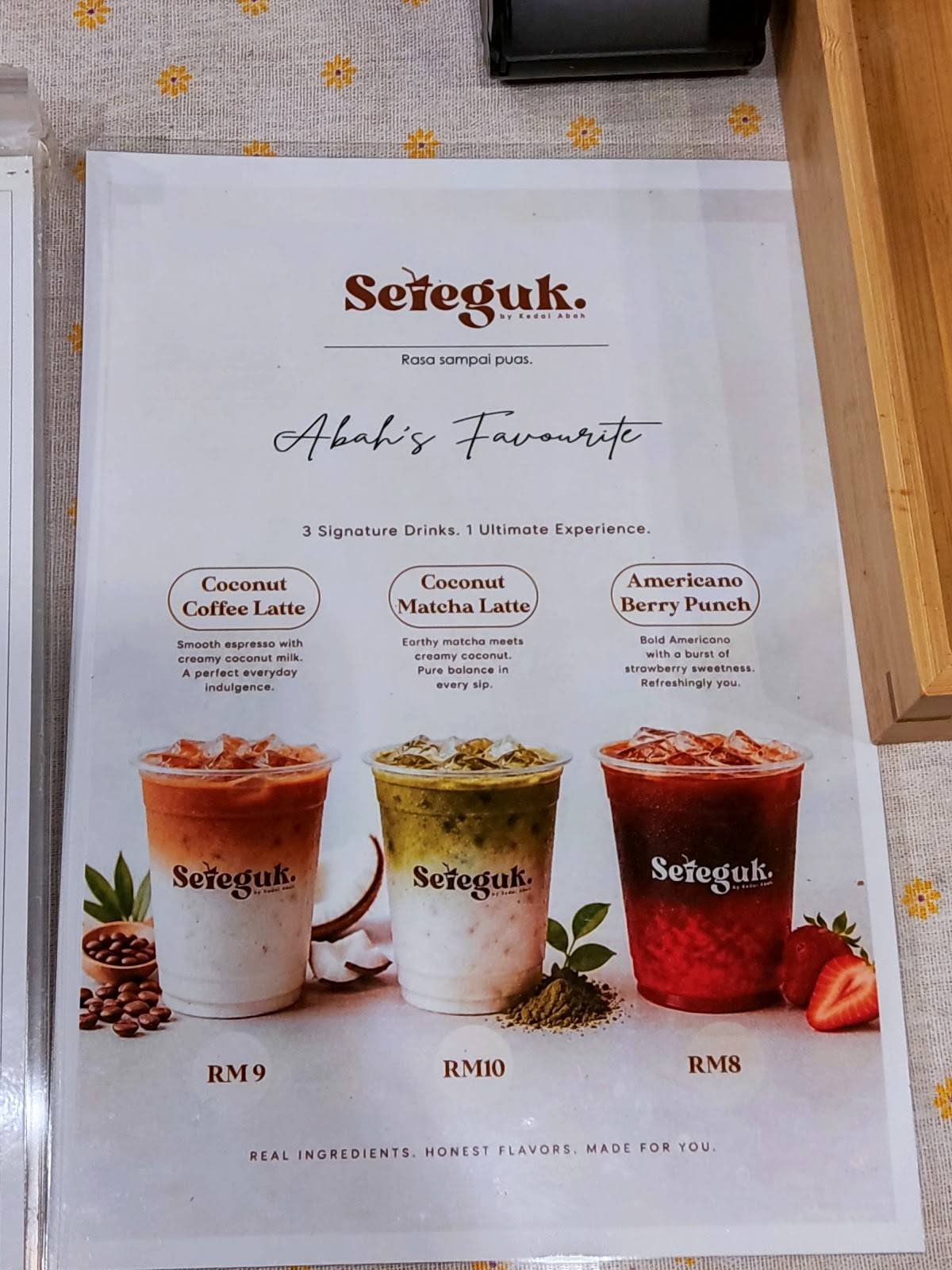 Kedai Abah меню