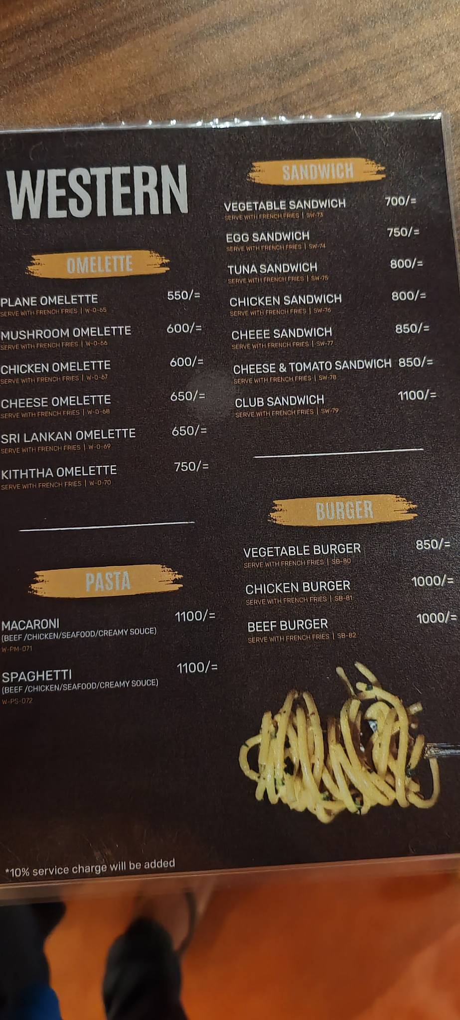 Kiththa Restaurant меню