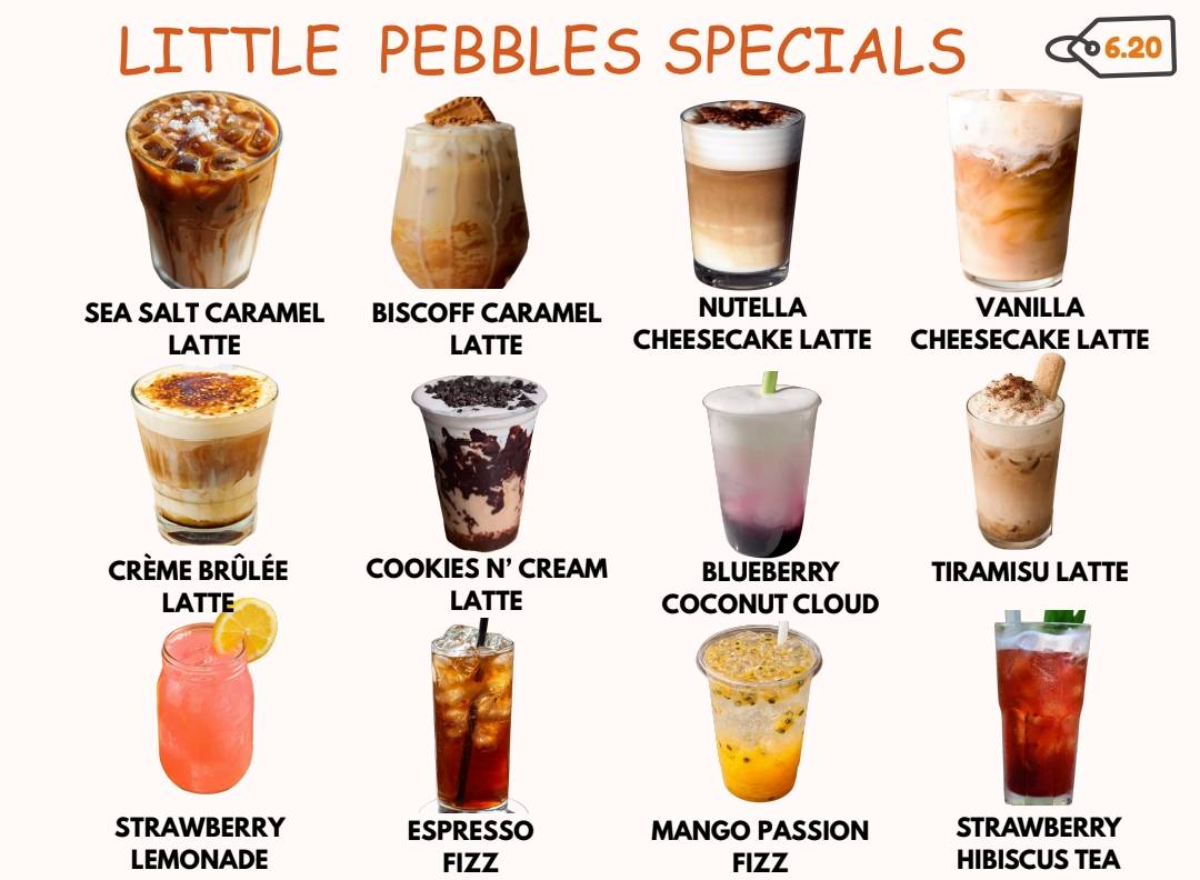 LITTLE PEBBLES CAFE меню
