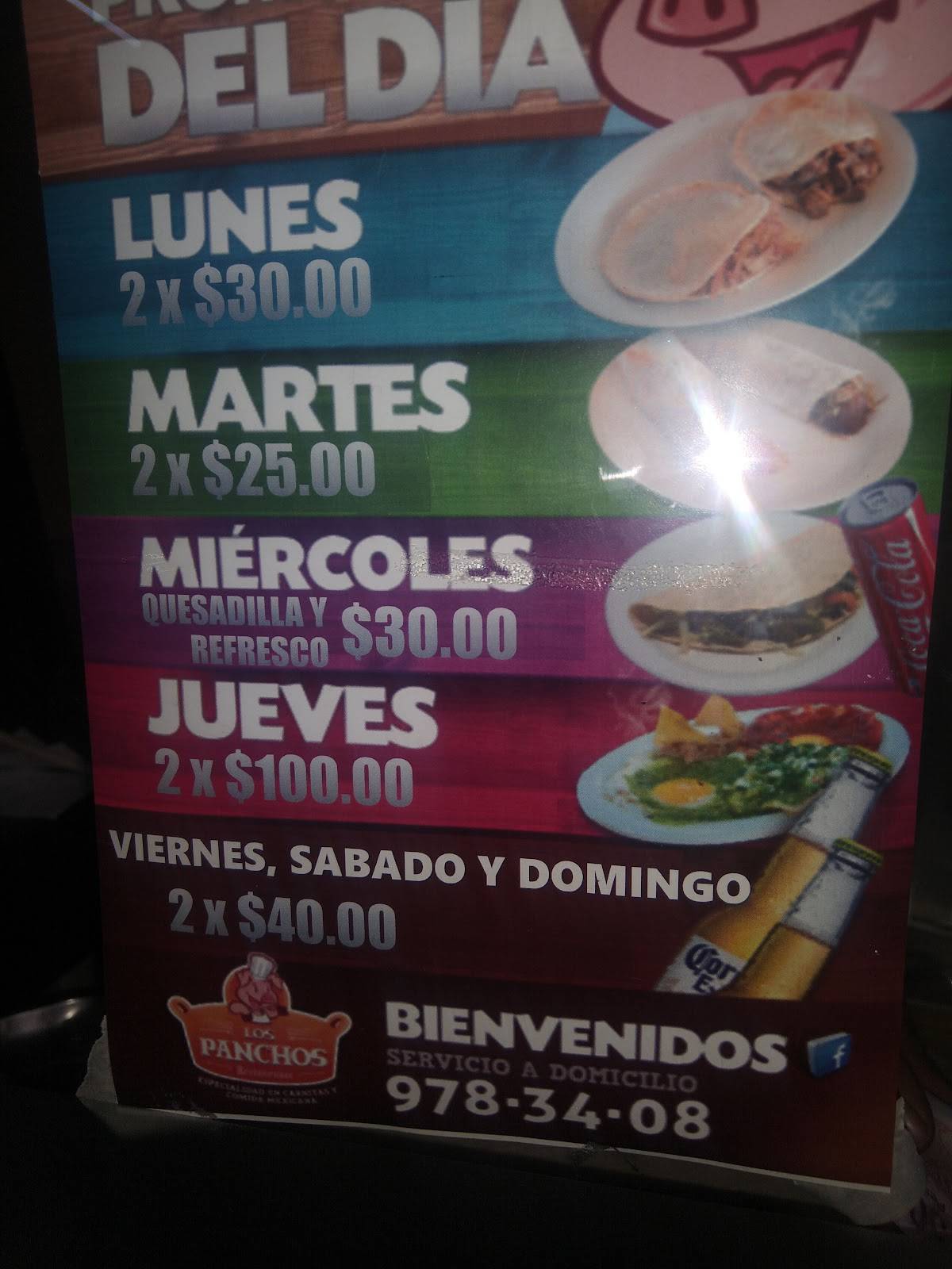LOS PANCHOS меню