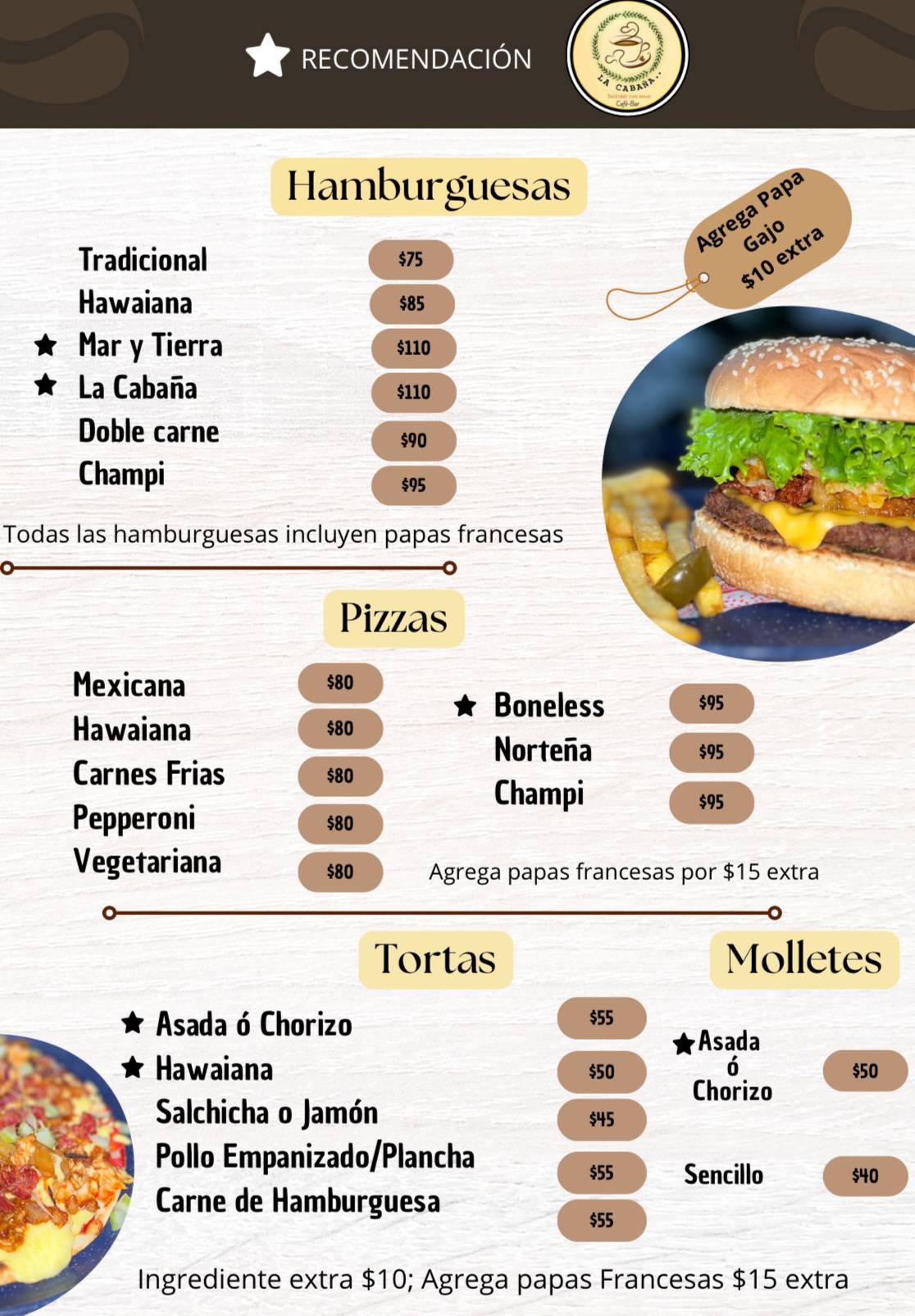 La Cabaña Cafe - Bar меню