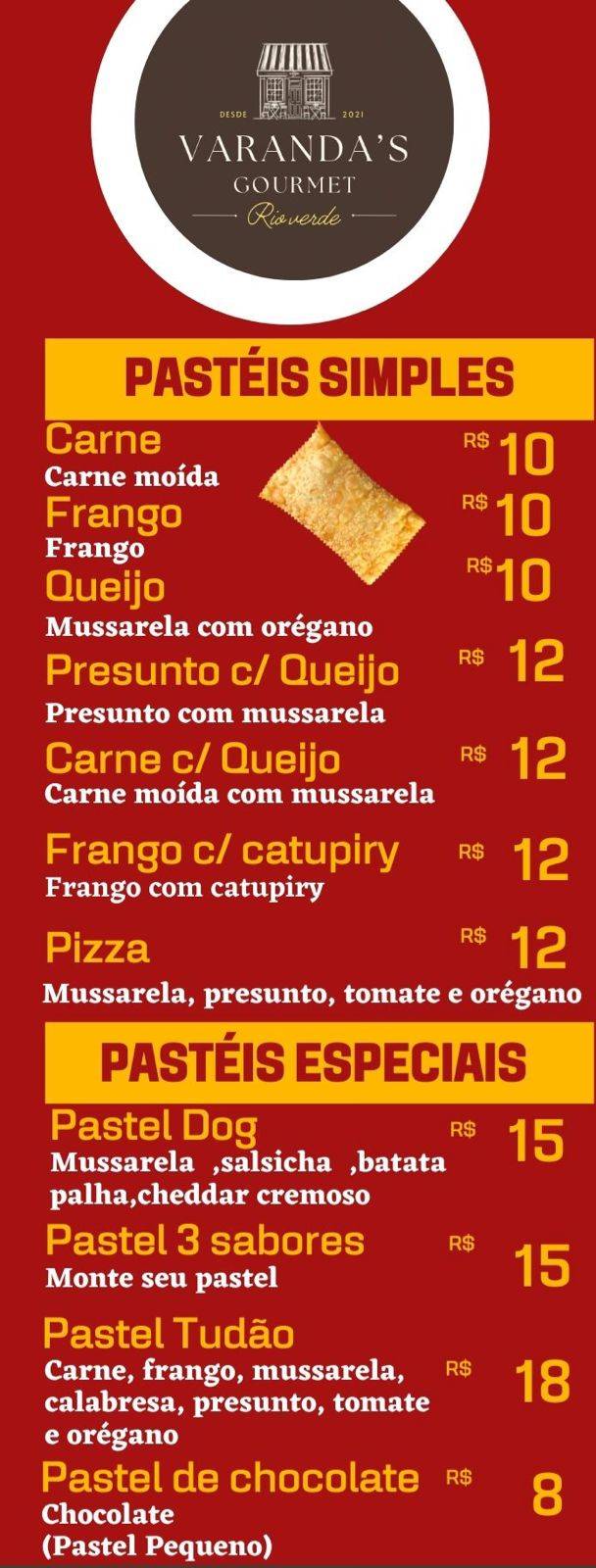 Lanche Rio Verde Varadas Gourmet меню