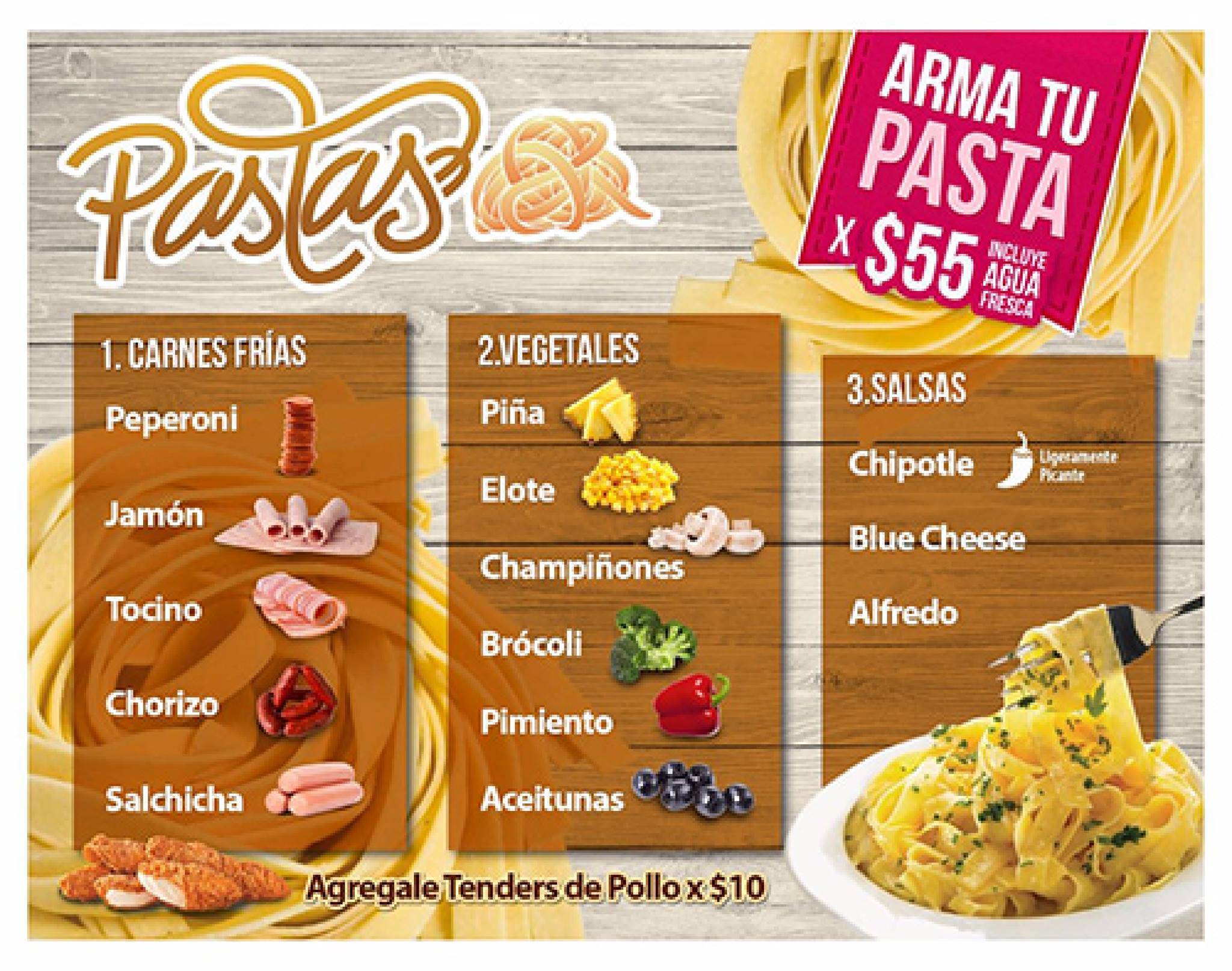 Las Pastas меню
