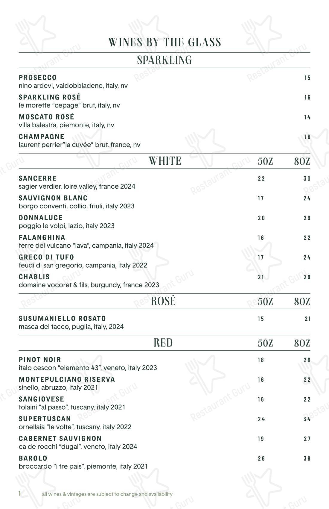 Меню паба и бара Legami - Lunch Menu