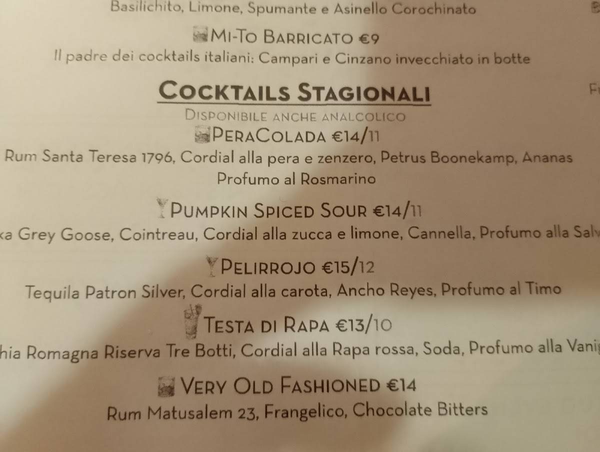 Les Rouges Cucina & Cocktails меню