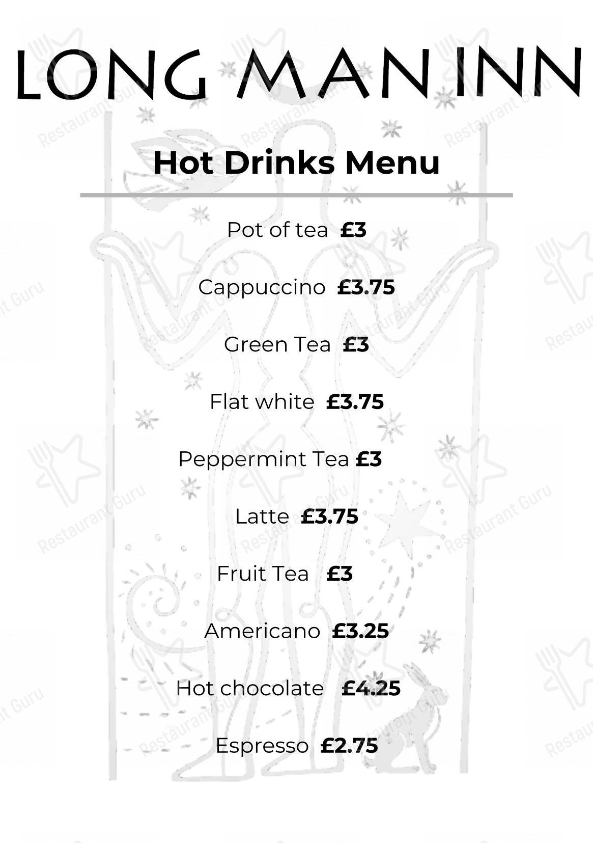 Wine Menu паба и бара Long Man Inn