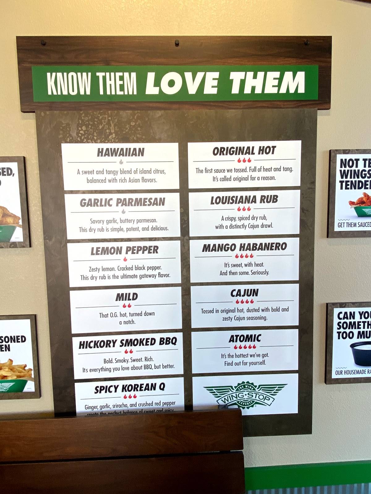 Wingstop меню