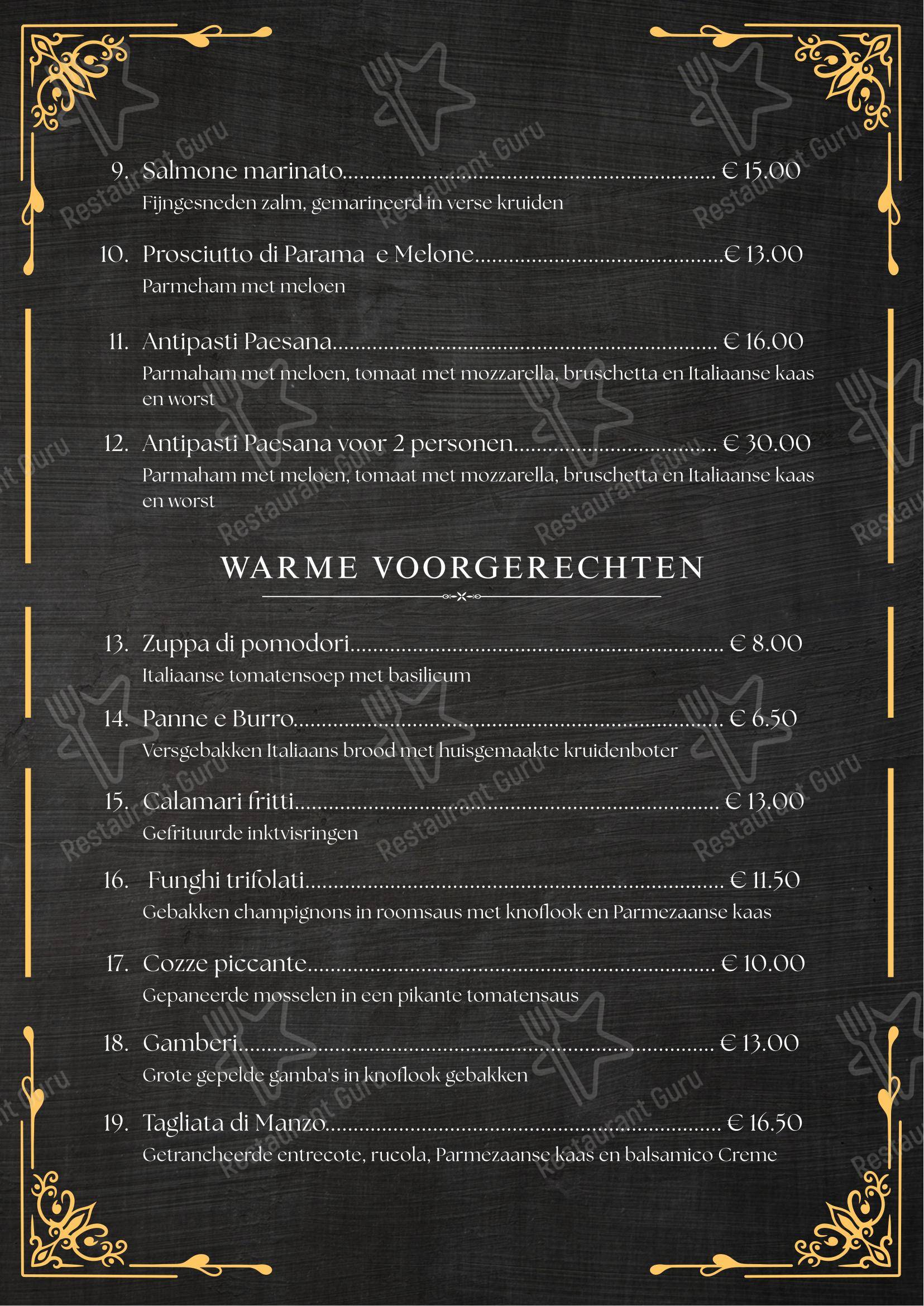 Restaurant Kamala's в Rolde - Меню