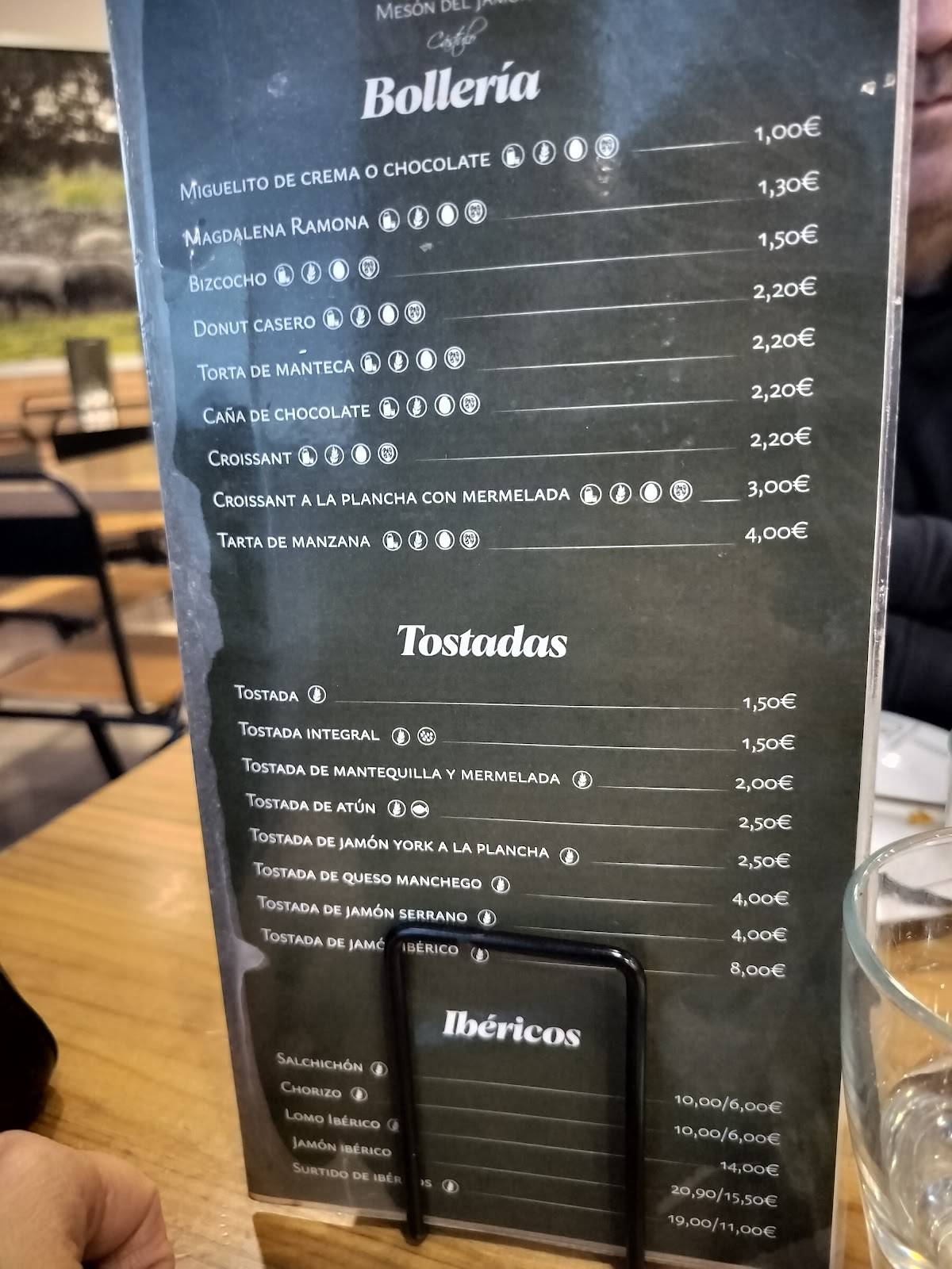 MESÓN DEL JAMÓN Cástulo. меню