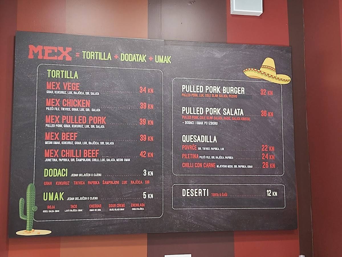 MEX меню