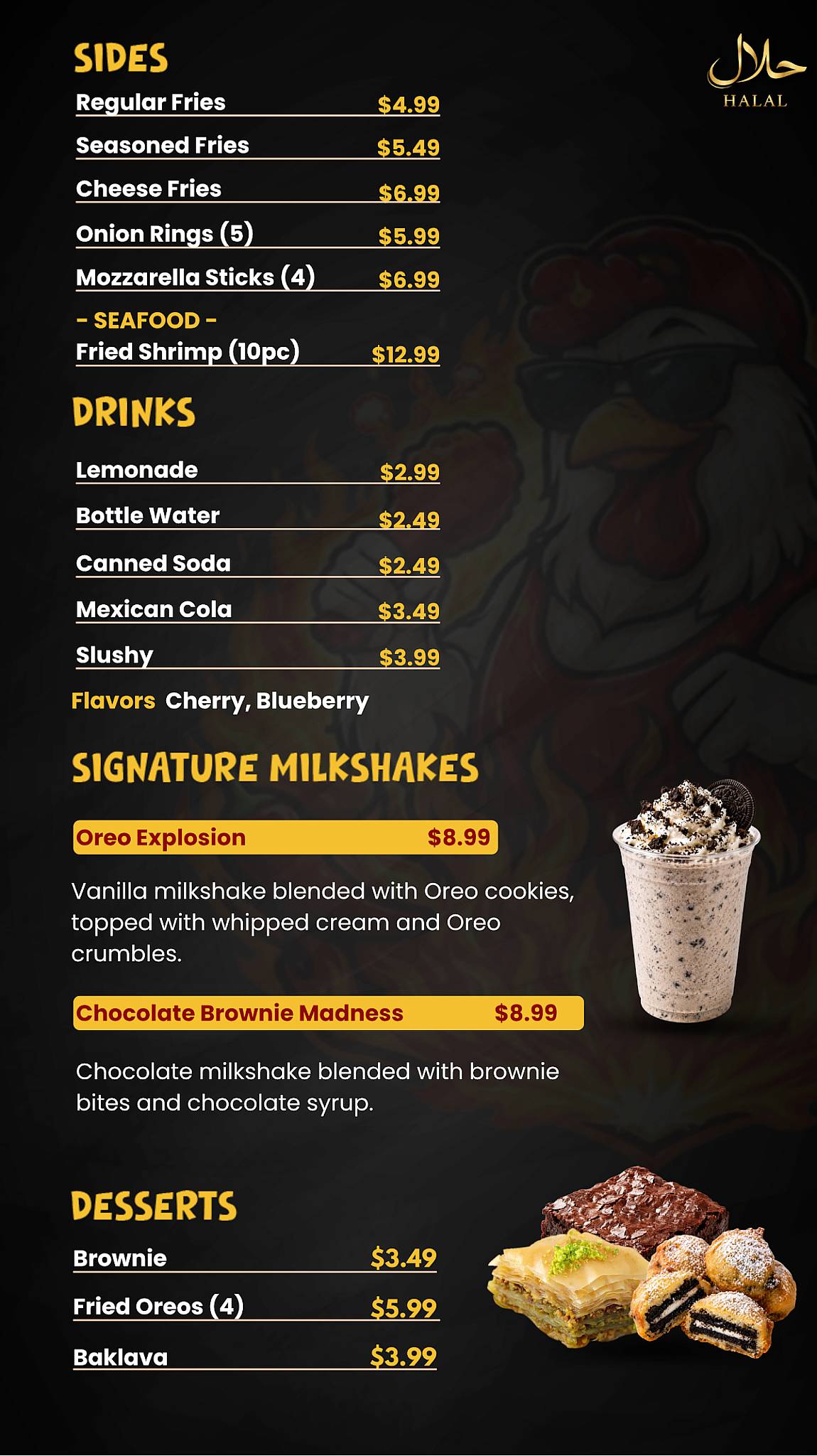 MJ’S Hot Chicken меню