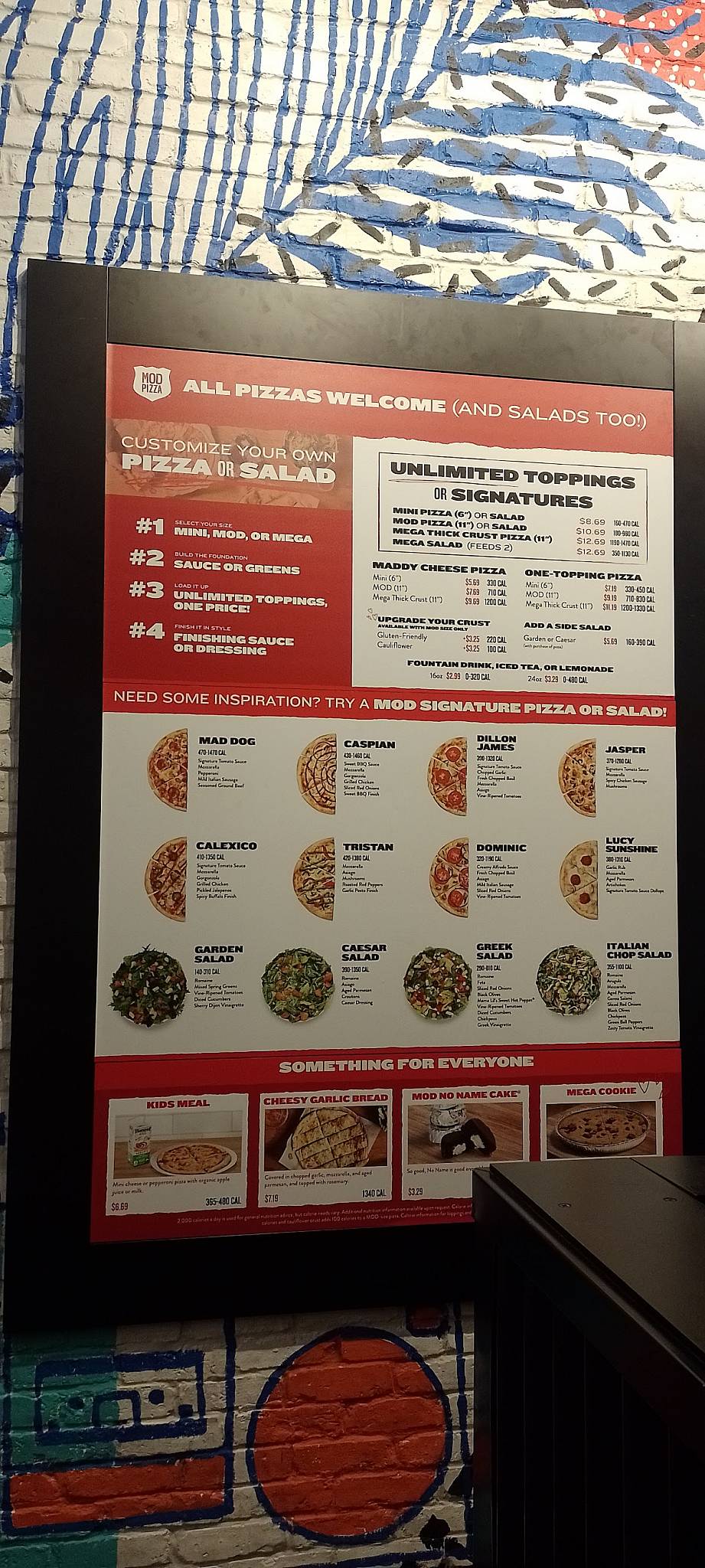MOD Pizza меню