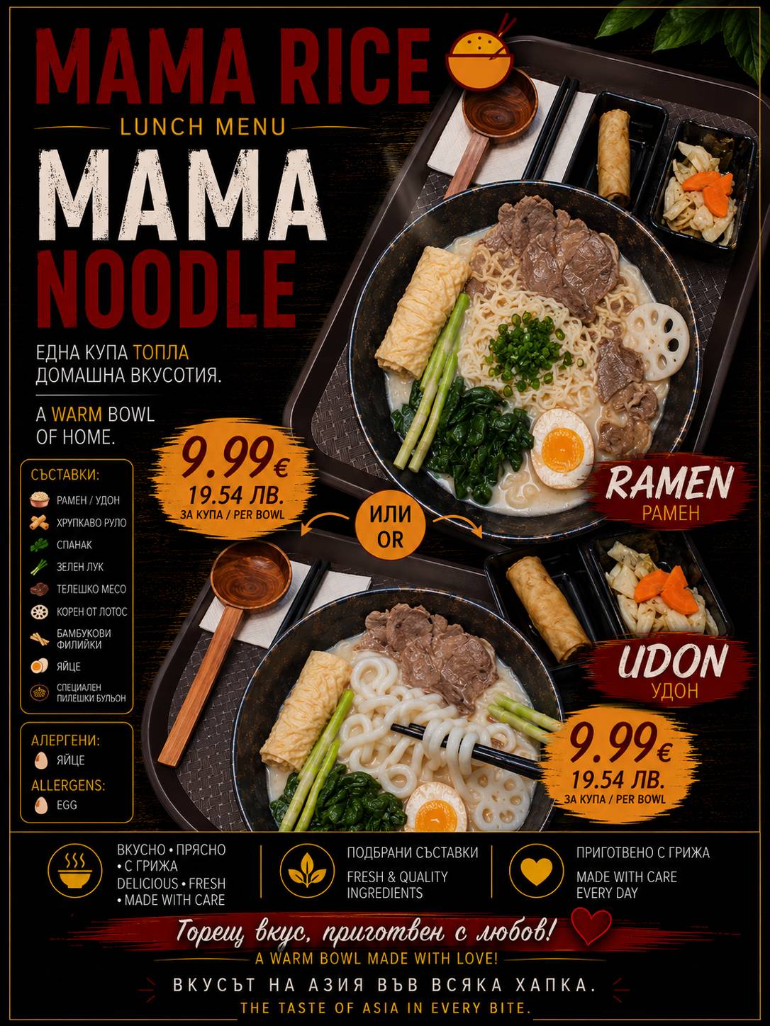 Mama Rice меню