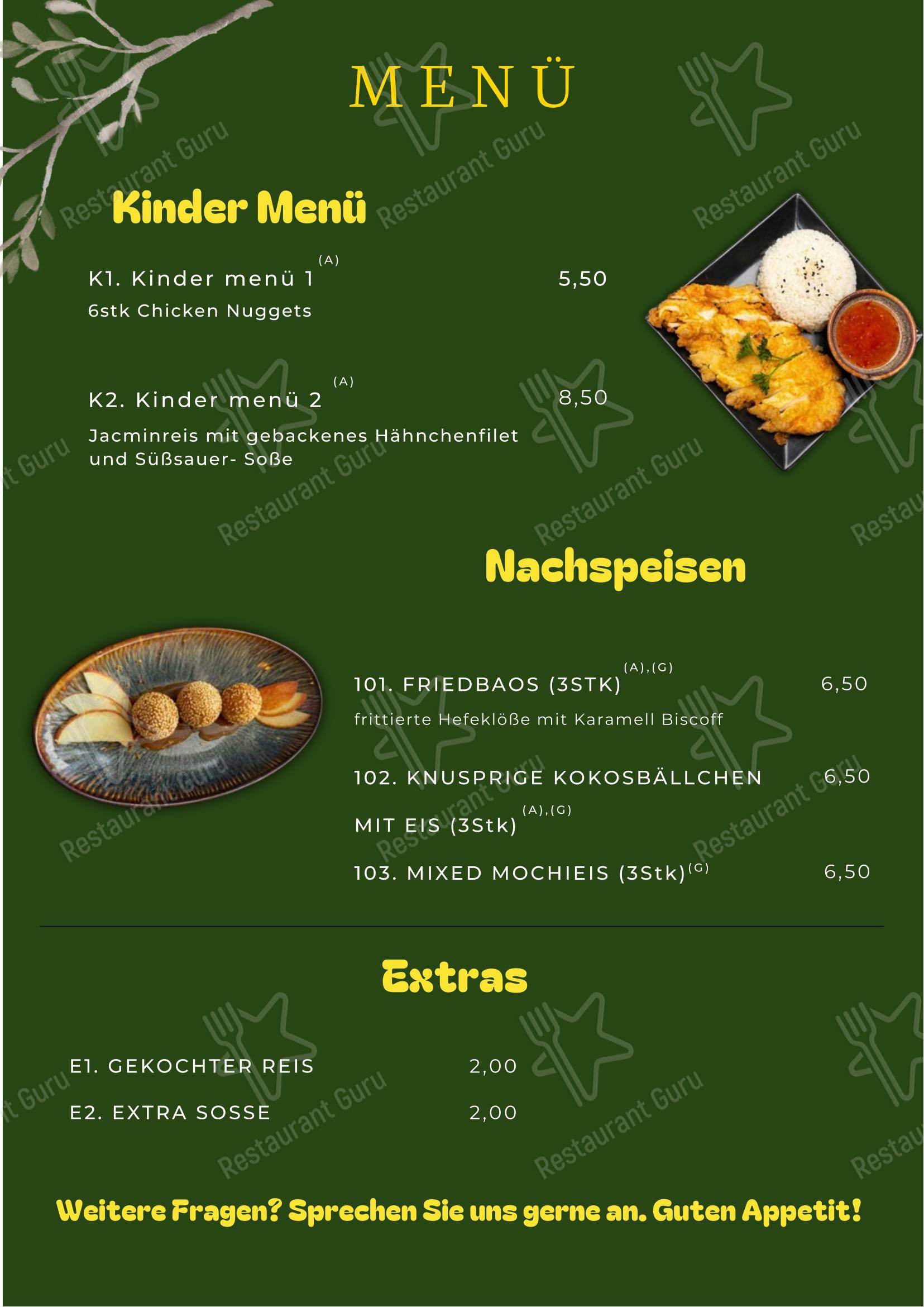 MeMi Restaurant в Райнфельдене - Меню напитков
