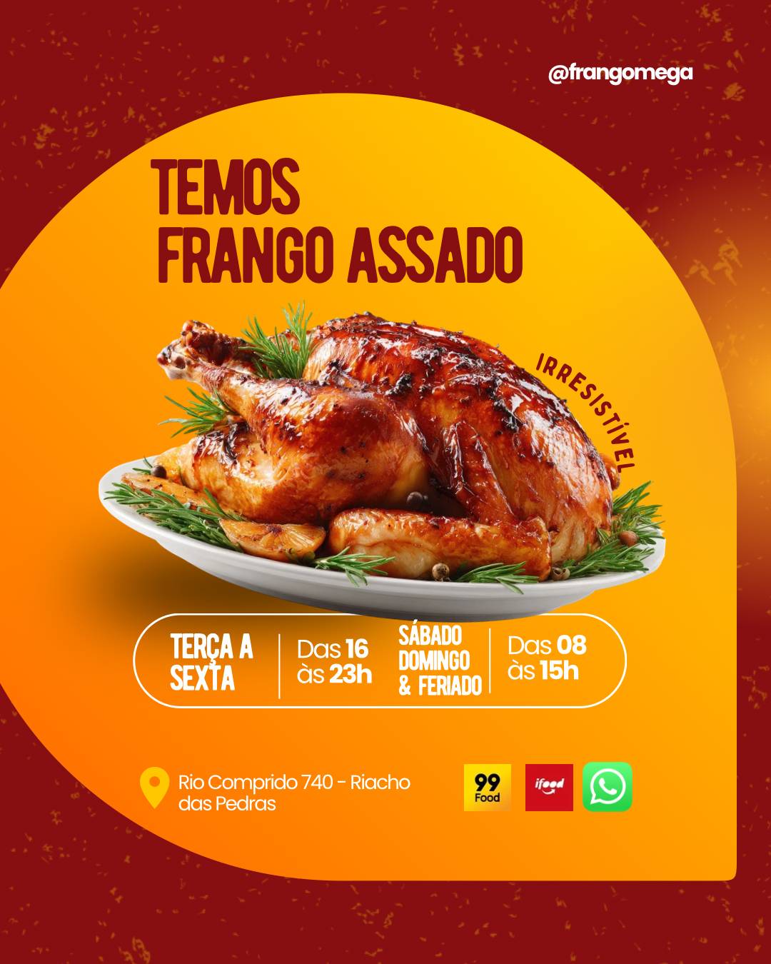 Mega Frango меню