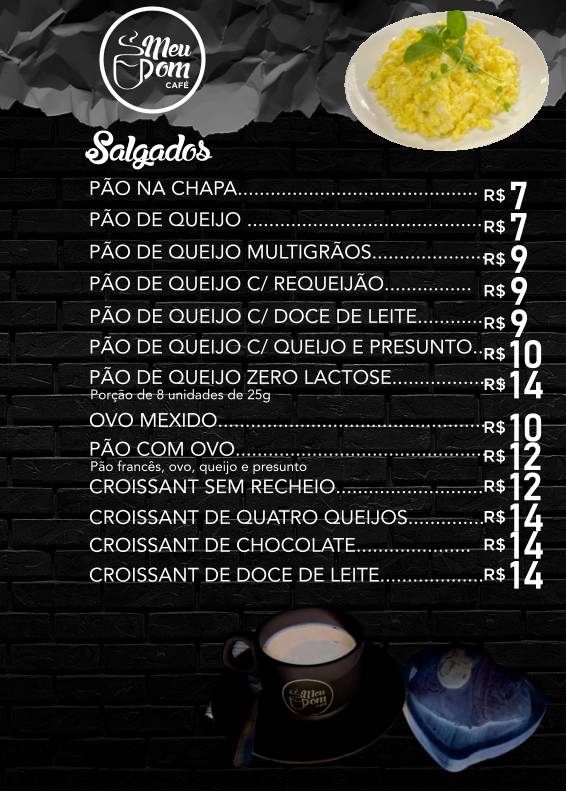 Meu Dom Café Rio Grande меню