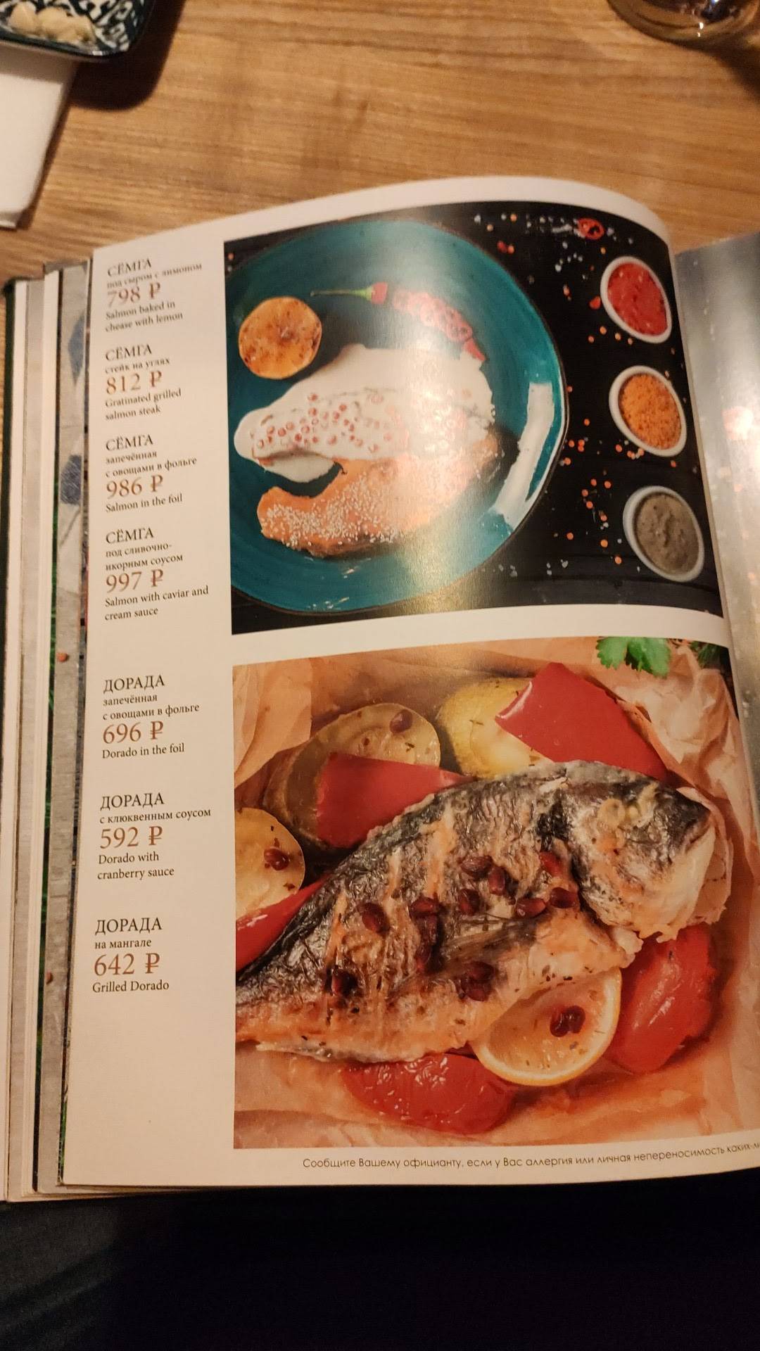 Миндаль меню
